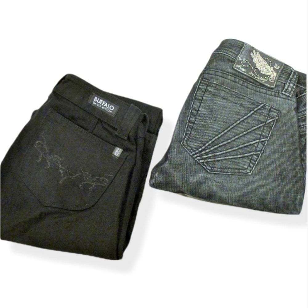 Buffalo David Bitton Low Rise Straight Leg Jean Bundle 2 Pairs size 25x34